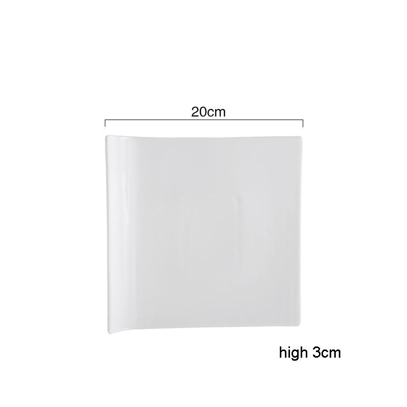 

Простая квадратная керамическая тарелка для пасты, стейка, сашими, суши, домашняя кухонная посуда, однотонная, блюдо для приготовления, блюдо для закусок и десертов