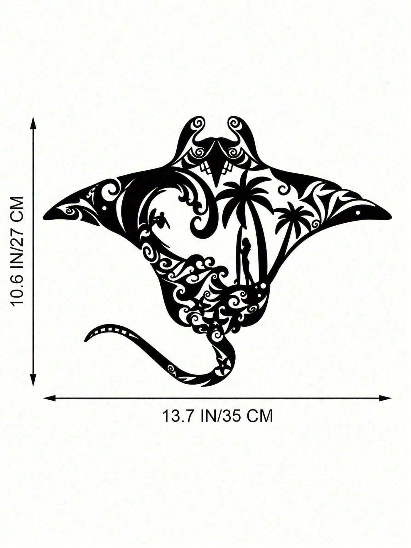 

Surfboard Palm Tree Metal Wall Art Coastal Beach Decor Minimalist Wall Hanging TY6145 різнокольоровий