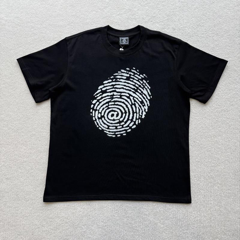 Minimalist Fingerprint At Symbol Print Tshirt Simple Aestheticgraphic Tee Unisex Cottonoversizedshortsleevestreetwearcasualtops