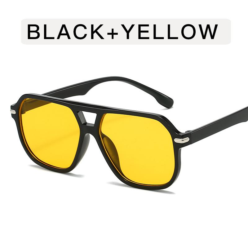 Women Outdoor Ocean Slice Double Beam Sunglasses New Retro Jelly Color Women Square Sun Glasses Uv400 Goggles Eyewear