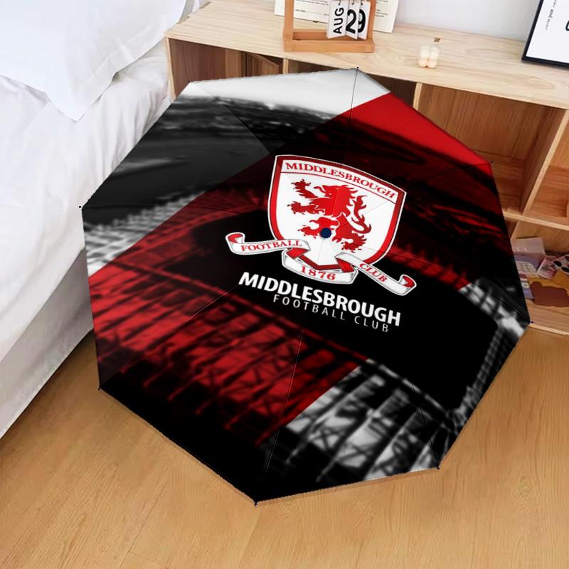 1PC middlesbrough f.c Printed Umbrella Folding umbrella, automatic umbrella 8-Frame for Travel, camping Fan gifts Christmas Gifts