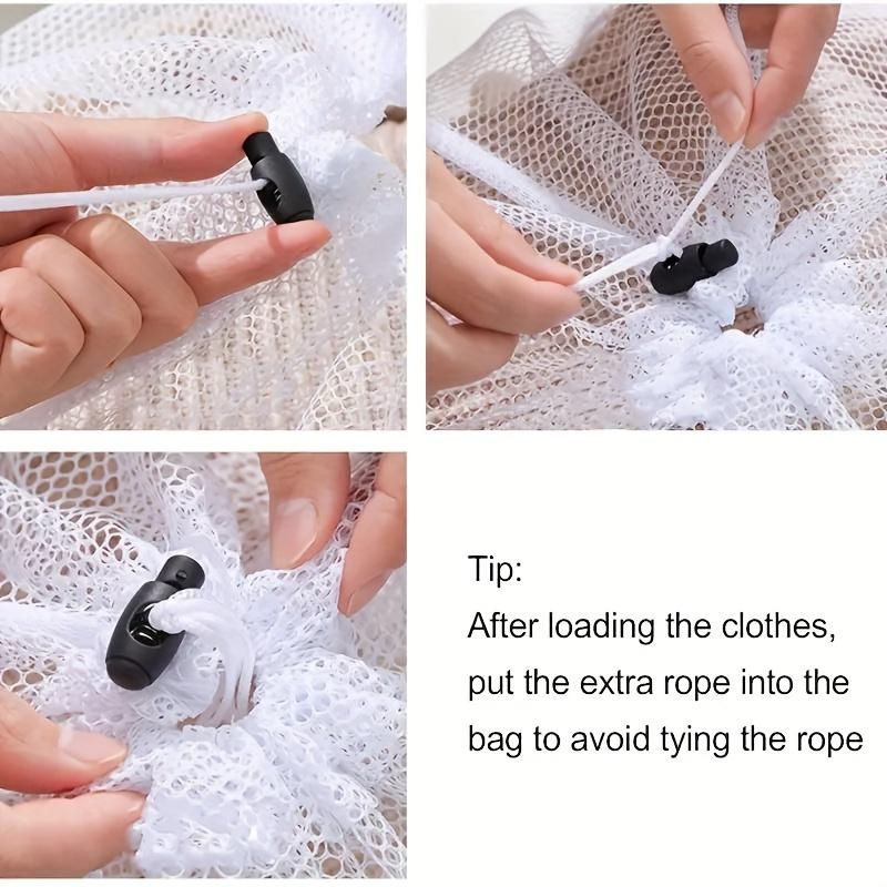 1Pc Versatile Mesh Laundry Bag with Secure Drawstring Closure - Durable Polyester, Machine Washable & Breathable