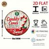 Vintage Metal Tin Sign Candy Cane Stripes Rustic Wall Art Christmas Kitchen Decor