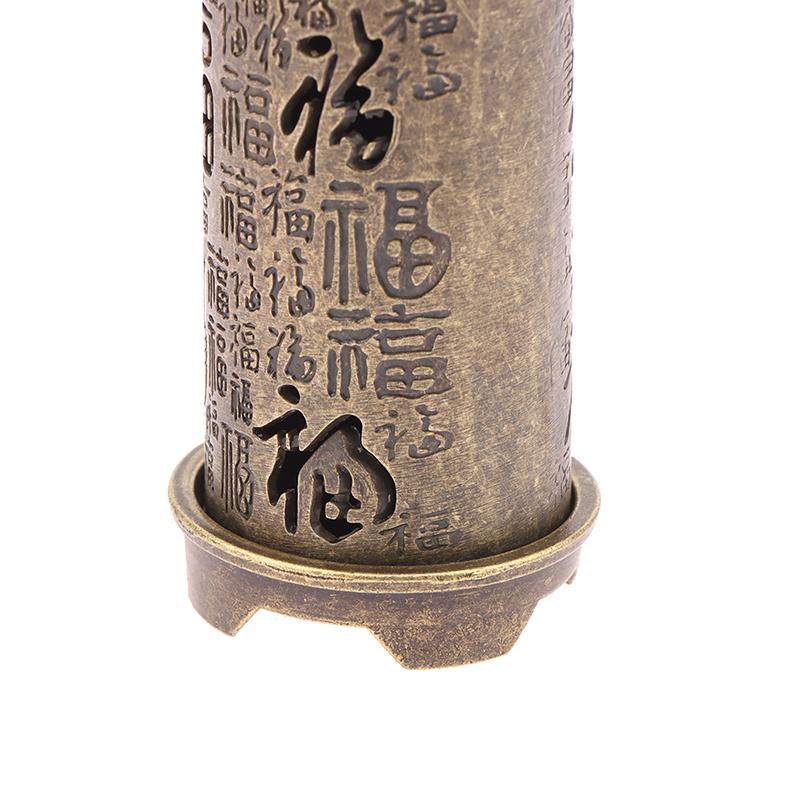 Alloy Censer Incense Holder Square Cylinder Vertical Incense Burner Indoor Aromatherapy Home Ornament Chinese Incense Burners