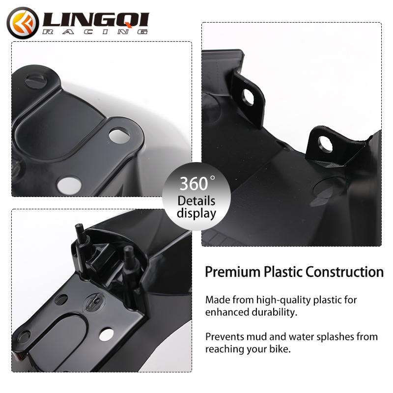 LINGQI RACING Motorcycle Front Fender With Number Plate Fairing Cover For 49cc Mini Dirt Pit Bike Kids Motocross Minimoto