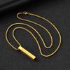 Vnox Ayatul Kursi Vertical Pendant Necklace for Men Boys, 60cm Stainless Steel Box Chain, Islamic Jewelry Gift for Eid Ramadan