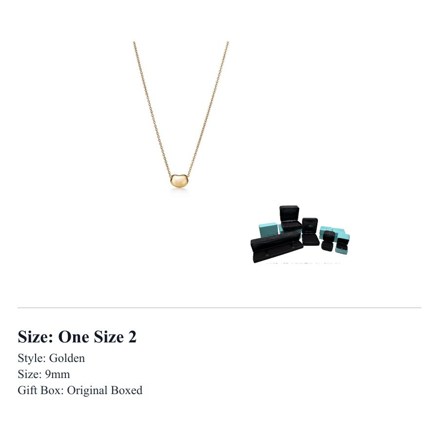 TIFFANY & CO . Elsa Peretti Grüne Bohnen 18 Karat Gold Halsketten Damen Gold GRP11431