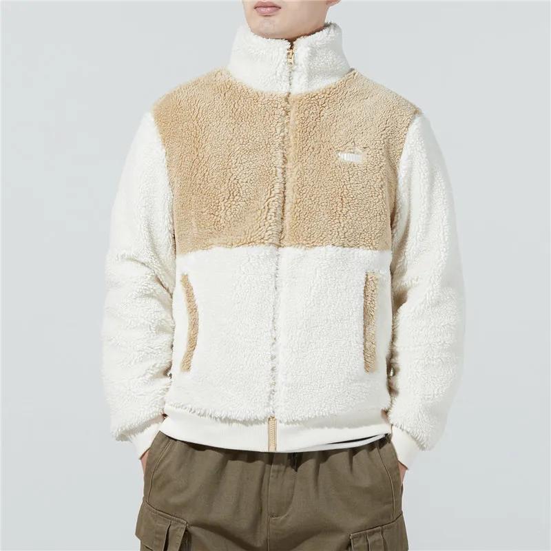 PUMA Velvet Jackets Men's White Stand Collar Moderate (Unisex) Velvet Jackets 848954 93