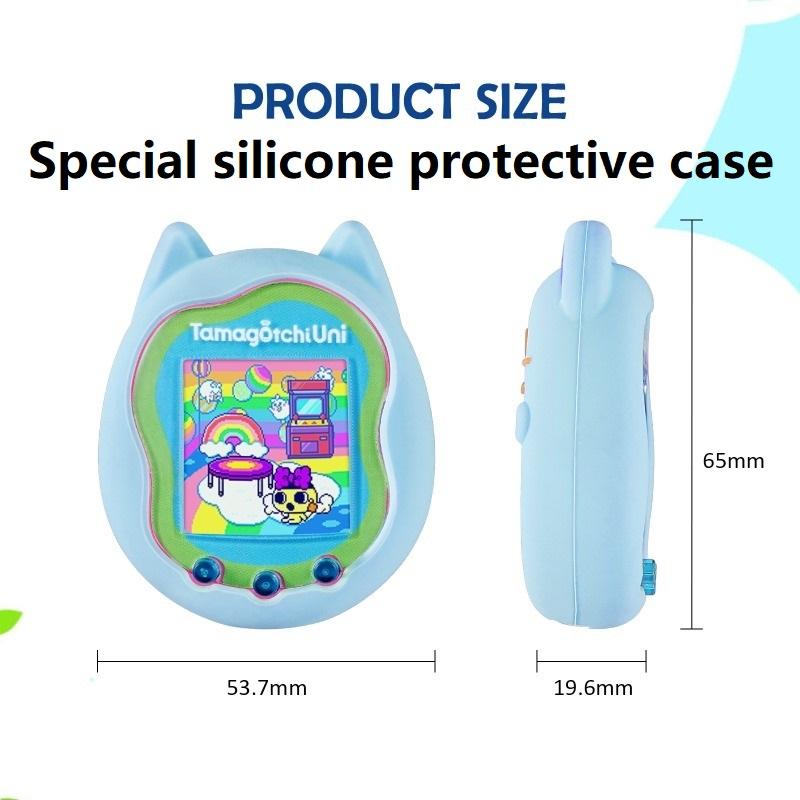 

Cat Virtual Pet Machine Cute Silicone Protective Case for Tamagotchi Uni 2023 Anti-Scratch Soft Cover YXWK05