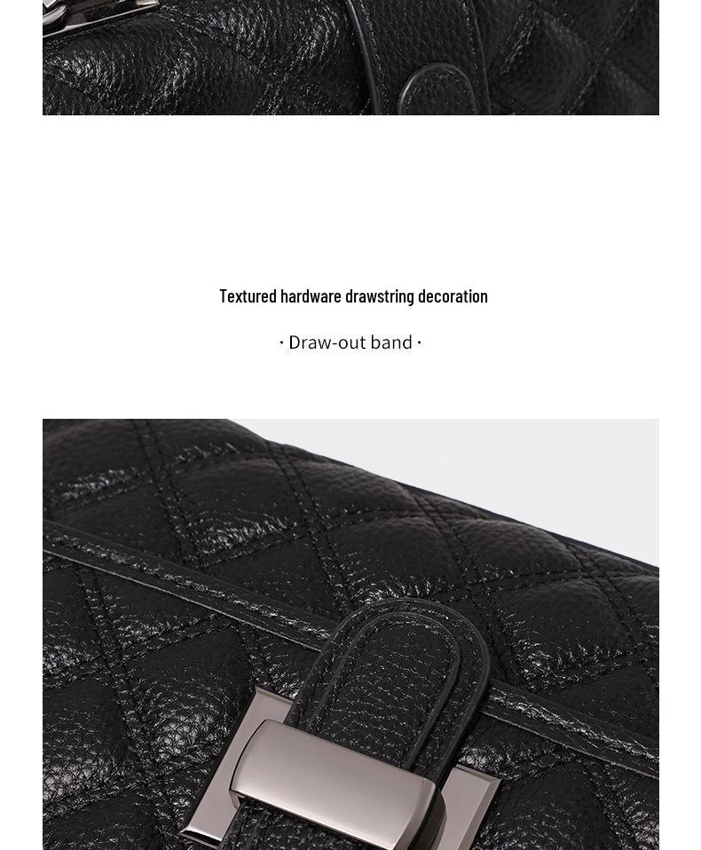 2026 Summer Genuine Leather Women's Crossbody & Shoulder Bag - Hot Selling Diamond Lattice Small Square Handbag