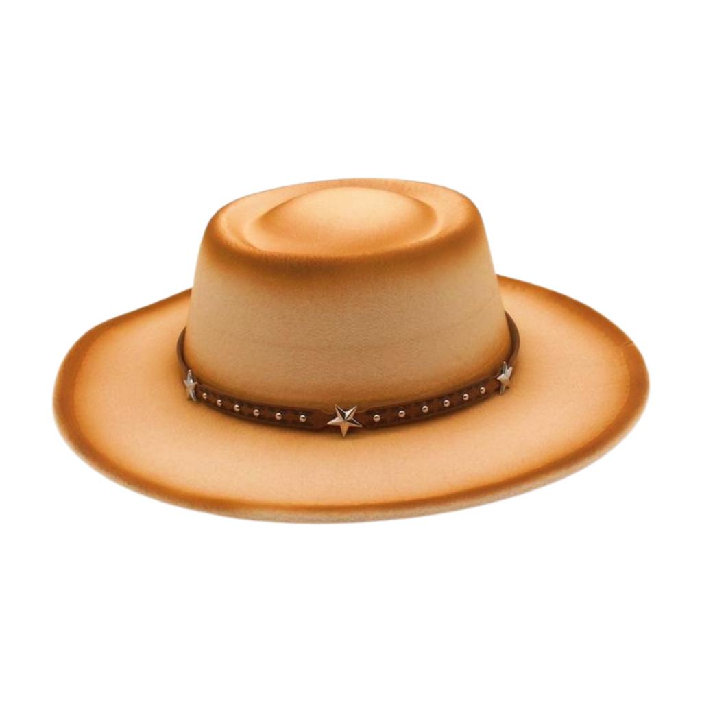 Spray Paint Gradual Change Two-Color Tide Cross-Border New European And American Style Women'S Hat Autumn And Winter Woolen Top Hat Concave Convex Top