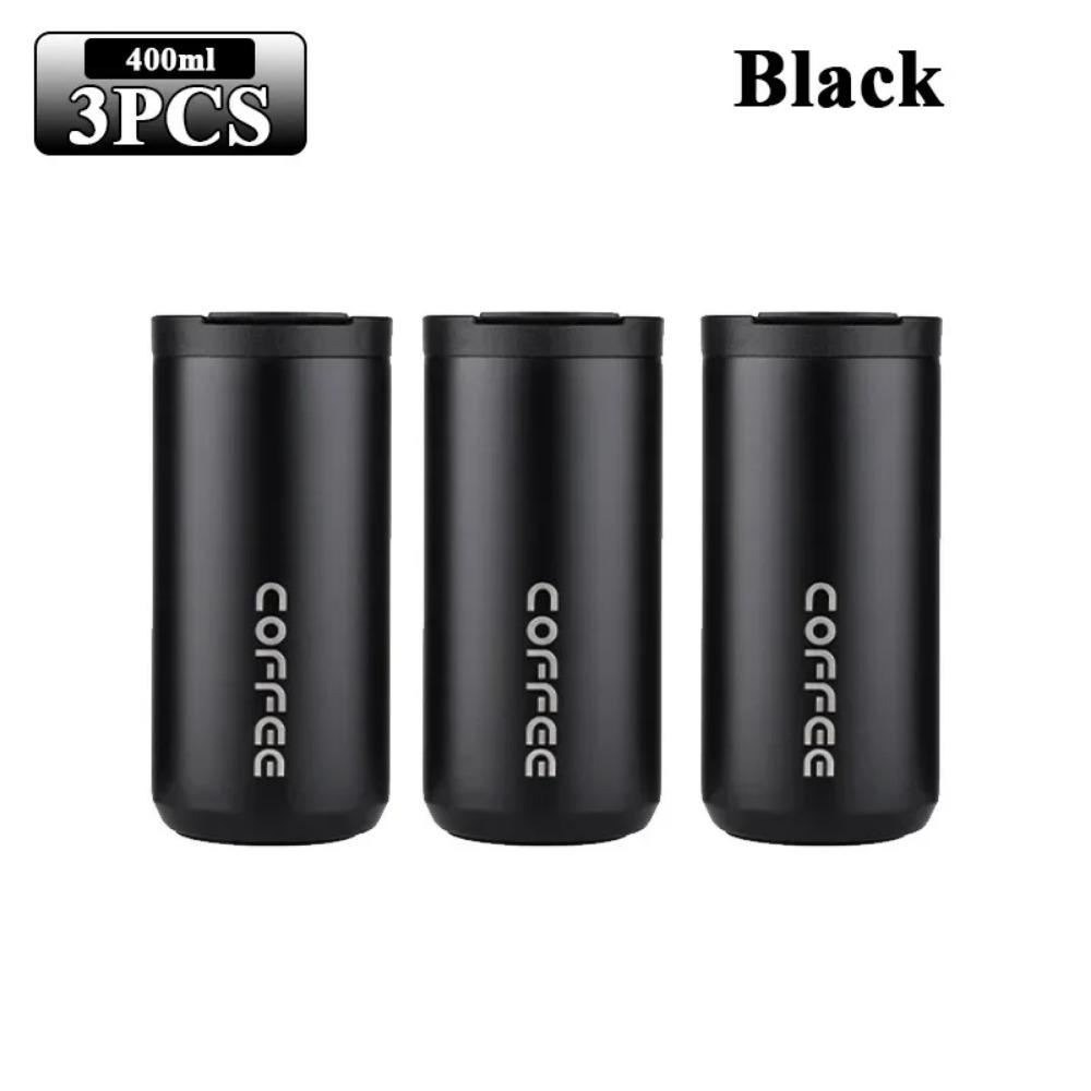 400ML Stainless Steel Coffee Cup Travel Thermal Mug Leak-Proof Thermos Bottle Tea Coffee Mug Office Business Style Thermos