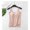 2025 New Modal Female Large Size No Steel Ring Integrated Five-finger Chest Pad Camisole Bottoming Shirt Slim Multicolor