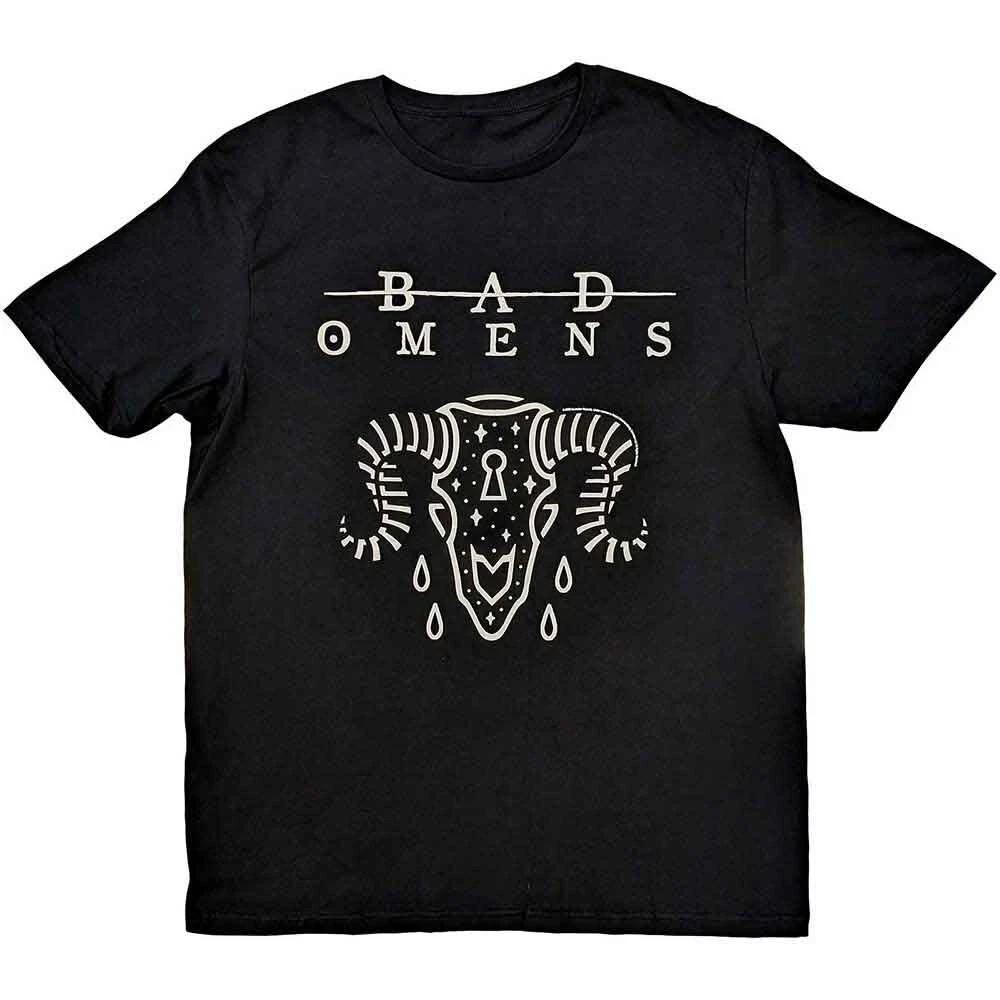 Черная футболка унисекс Bad Omens с черепом барана, новая, горячая S