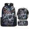 Venom Themed Kids School Backpack Set - Lightweight Oxford Fabric 3-Piece Bundle Grades 3-4