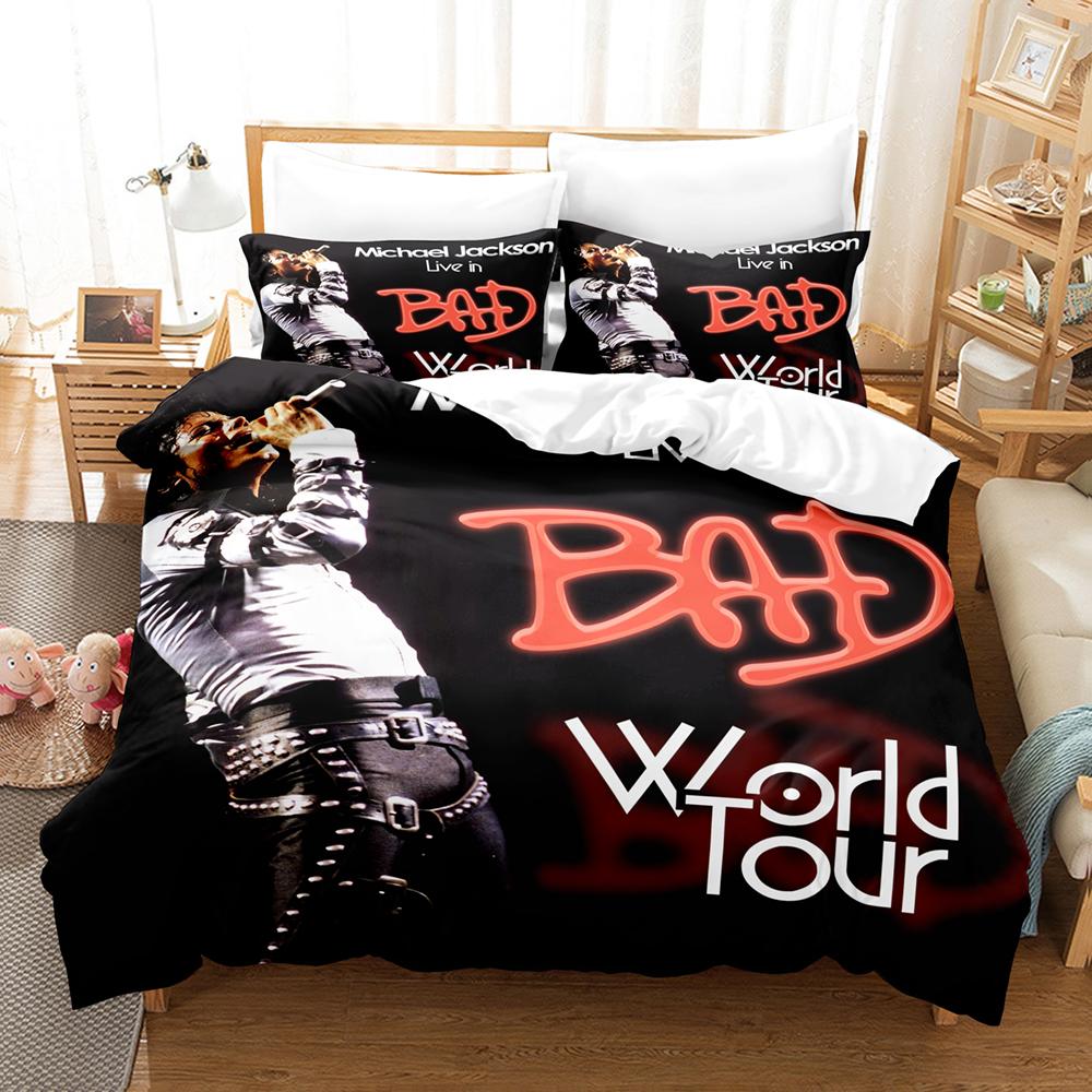 

Michael Jackson Bedding Set Single Twin Full Queen King Size Michael Joseph Jackson Bed Set Teenagers Bedroom Duvet cover EU single(135x200cm)