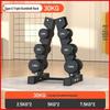 Rubber Coated Fixed Dumbbell Set with A-Frame Rack