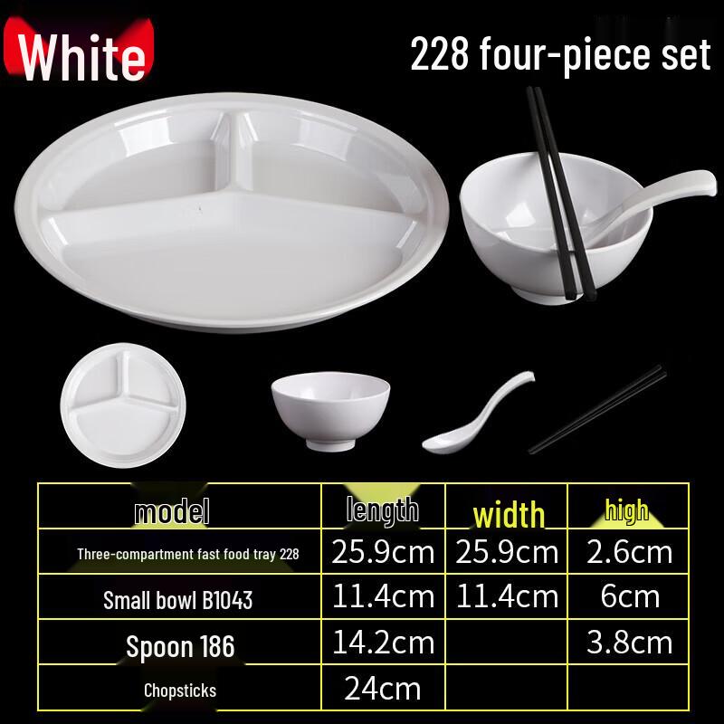 

Melamine Oval Divided Fast Food Plate