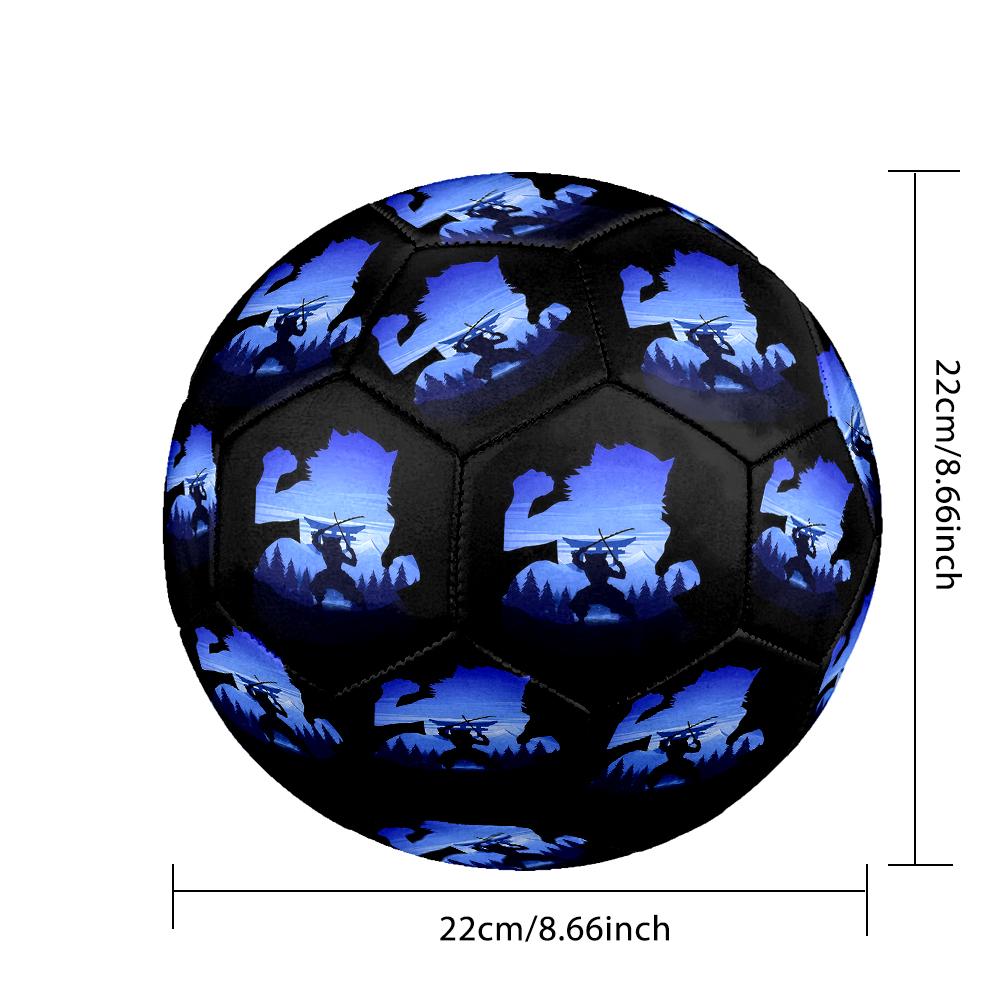 1pc Demon Slayer Kimetsu no Yaiba Football Soccer Ball Size 5 Indoor Soccer Ball Fashion Colorful Backyard Game -Great For Sports Fans Gift HE6