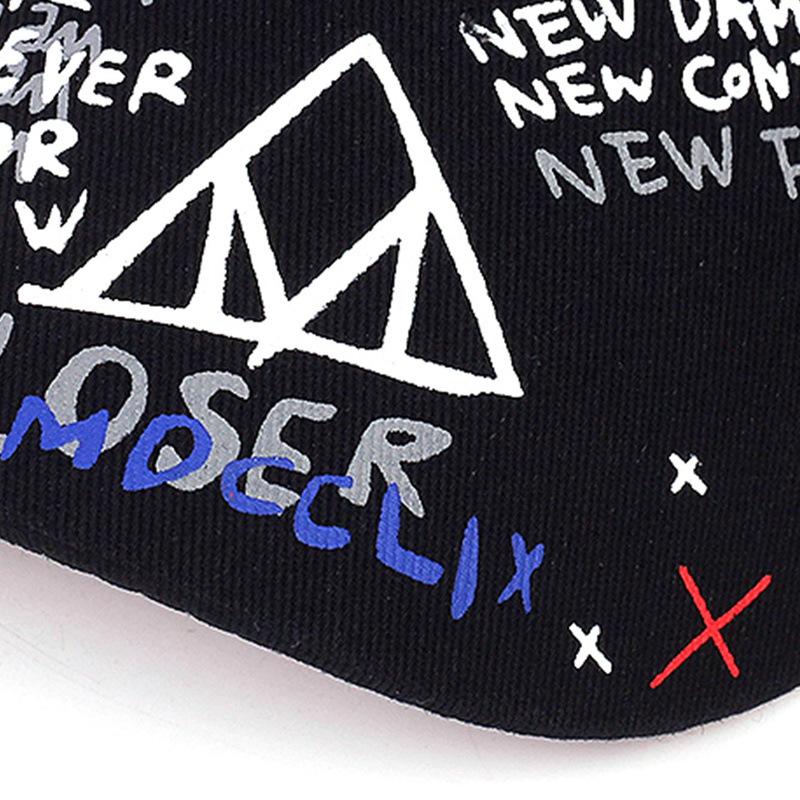 Graffiti Duckbill Hat, Hip-hop Sun Hat, Men's and Women's Street Photography Versatile Printed Baseball Cap