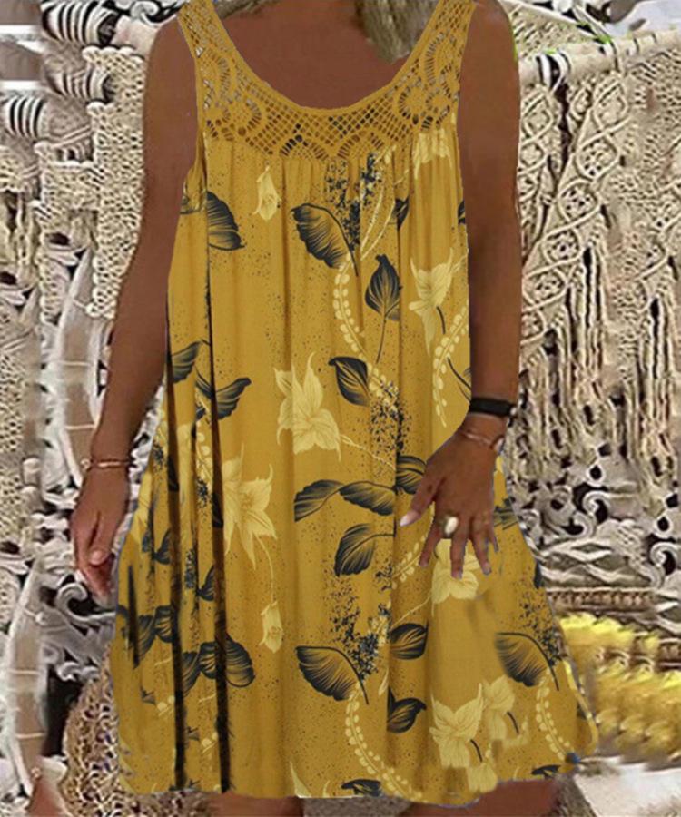 2023 European & American Off-Shoulder Lace Camisole Dress