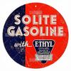High Definition Metal Tin Sign Set Vintage Gasoline and Motor Oil Brand Themed Round Wall Art Decor for Gas Station Garage and M