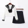 Set Uniforme JK Marinaio Bianco con Colletto Nero e Gonna Pieghettata