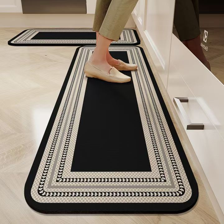 1/2PC Wabi-Sabi Kitchen Floor Mat Non-Slip And Oil Resistant Carpet Diatomaceous Mud Absorbent Foot Mat Home Decoration