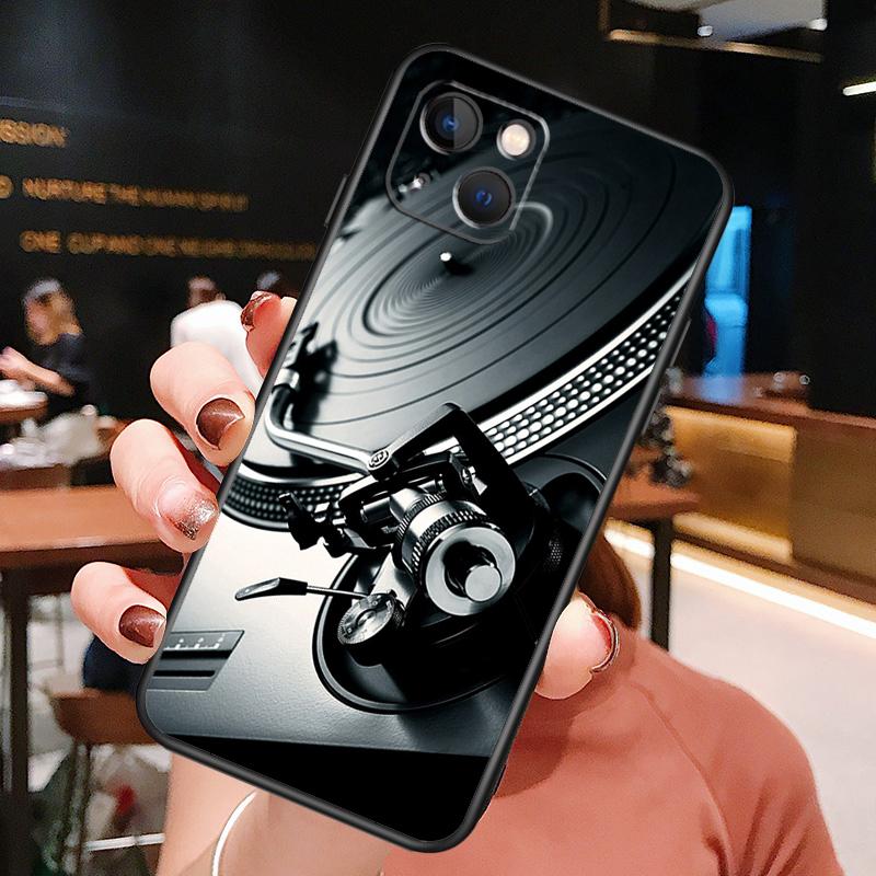 Vinyl DJ Record Art Phone Case For iPhone 16 Pro Max 15 13 12 11 14 Pro Max Plus 12 13 Mini XR 16e Funda Cover