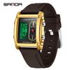 Sanda Men's Luminous Waterproof Multi-Function Electronic Watch with Dual Display