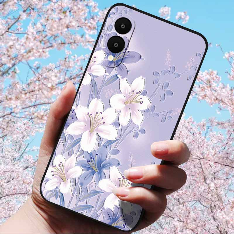 For Samsung Galaxy S25 Edge 3D Relief Flower Emboss Soft Silicone Back Cover Case for Galaxy S25 Edge 5G 3D Relief Case S25 Edge