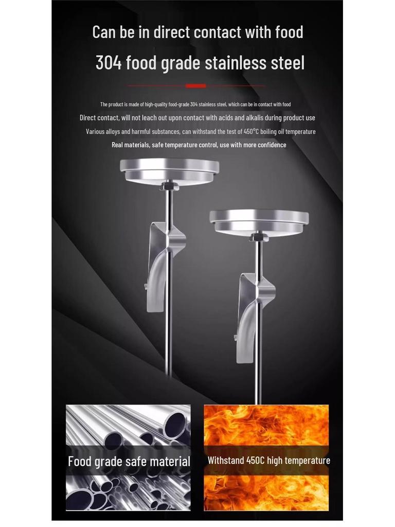 High Precision Deep Frying Oil Thermometer for Baking and Cooking