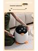 Cartoon Penguin Flip-Top Trash Can with Lid - Cute Style for Living Room or Bedroom