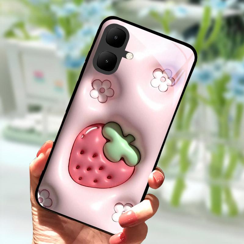 For Infinix Smart 10 Smart10 Case X6725 Tempered Glass Phone Cover For Tecno Pop 10 Pop10 Cases Anti Drop Protective Shell Funda