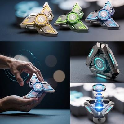 Parlak Metal Sessiz Taşınabilir El Jiroskopu Fidget Spinner Yetişkinler için EDC Oyuncak Stres ADHD Anksiyete Giderici Havalı Trend Hediye