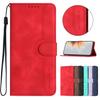 For iPhone 17 Pro Max Leather Case Wallet Stand Smile Imprinted Phone Cover with Strap