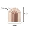Rainbow Shape Table Mat Silicone Heat insulation Pad Tableware Soup Pots Placement Home Kitchen Stackable Cup Mat Coasters