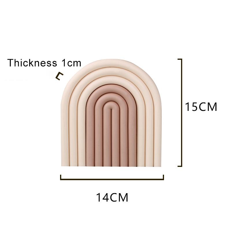 

Силиконовые подставки под приборы Теплоизоляционный коврик для стола Противоскользящие подставки под чашки Чашки для чая Молочные кружки Подставки под кофейные чашки Кухонный инвентарь 15x14x1cm
