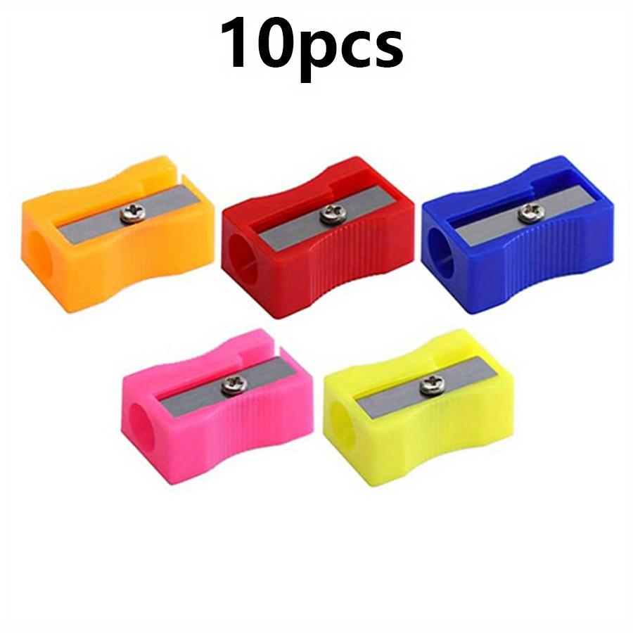 5/10/20pcs Pencil Sharpeners Colorful Mini Handheld Pencil Sharpener Small Manual Pencil Sharpeners for School Classroom JXB