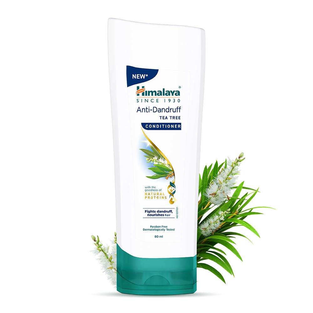Himalaya Anti Dandruff Tea Tree Conditioner For All Hair Types 80ml – Nourishes, Smoothens, Reduces Breakage, Leaves Hair Soft And Healthy