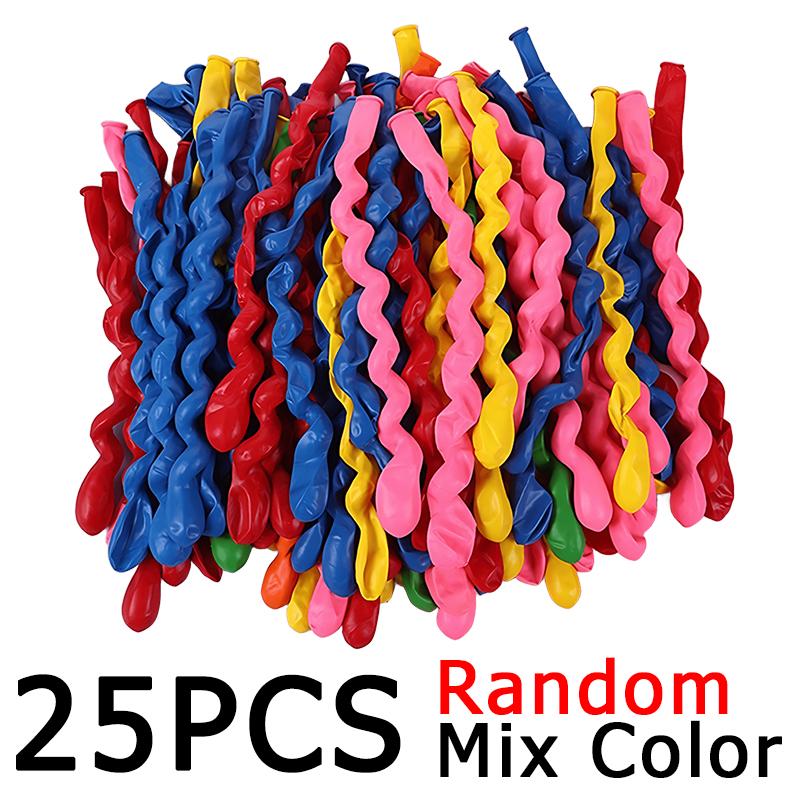 

25/50PCS Colorful Spiral Latex Balloon DIY Festicval Atmosphere Creating Props Decorative Twisted Long Balloons Party Favors ZYF