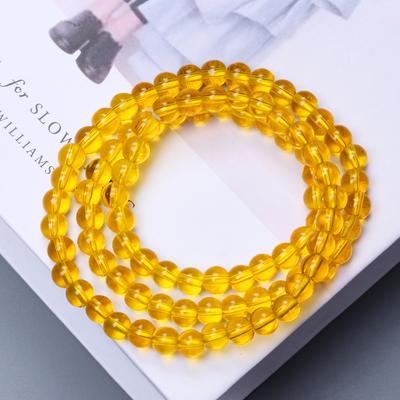 20/30Pcs 6/10mm Hot Selliing Yellow Crystal Beading Accessories Fashion Citrines Round Beads Natural Stone Diy Necklace Bracelet Handwork