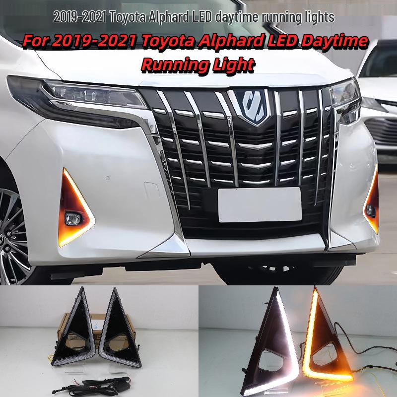 Front Bumper LED Daytime Running Lights for 2019-2021 Toyota Alphard