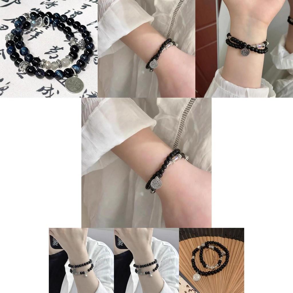 Vintage Double Layer Bracelet Stylish Alloy Jewelry For Men And Women