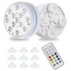Tomshine 13 LEDs Underwater Pool Lights with RF Remote Control Battery-operated RGBW 16 Colors