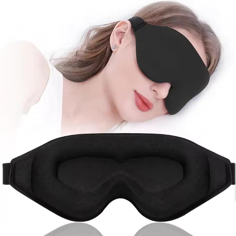 3PCS 3D Memory Foam Sleep Eye Mask Soft Light Blocking Night Blindfold for Side Sleeper Men Women Light Shade for Better Sleep