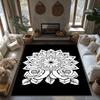 Modern Mandala Area Rug Non-Slip Floor Mat Home Decor Living Room Bedroom Carpet Abstract Pattern Bohemian Style Washable Indoor