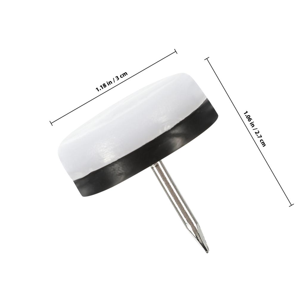 40Pcs Anti-Slip Furniture Leg Bottom Pads Nylon Head Metal Pin Floor Protectors Chair Table Feet Scratch Preventers