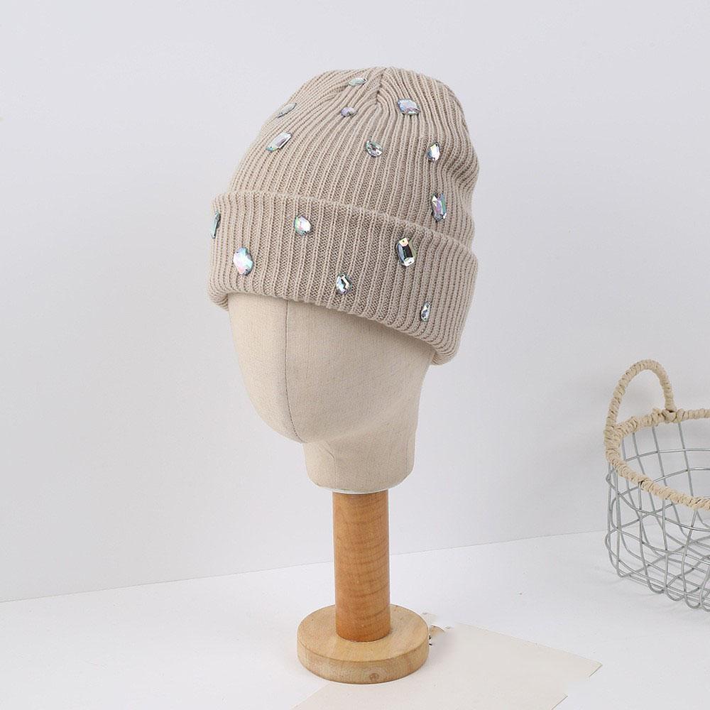 Custom Luxury Casual Autumn Winter Knitted Beanie Hat Soft Warm Black Acrylic Unisex Adults Hand Embroidery Common