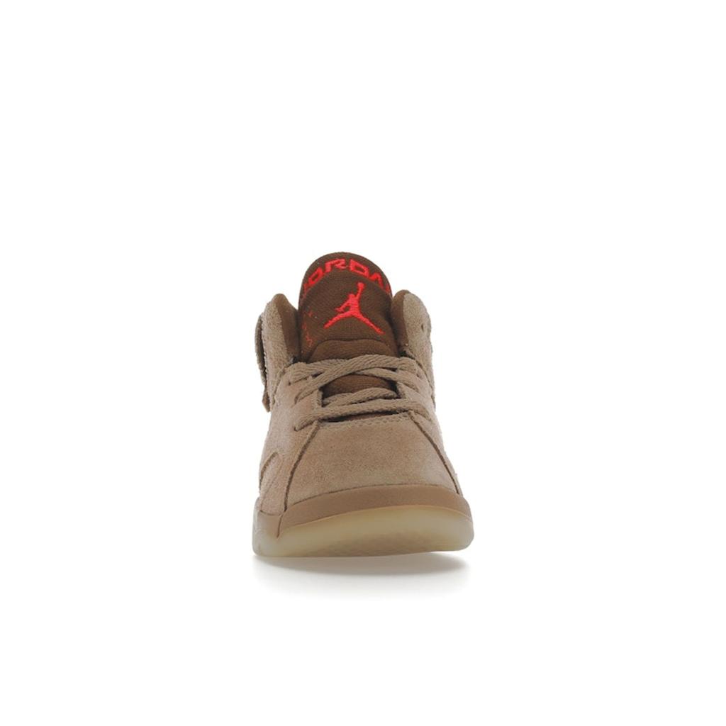 Travis Scott x Air Jordan 6 Retro TD British Khaki Baby-Sneakers Tan Sail Bright-Crimson DH0692-200